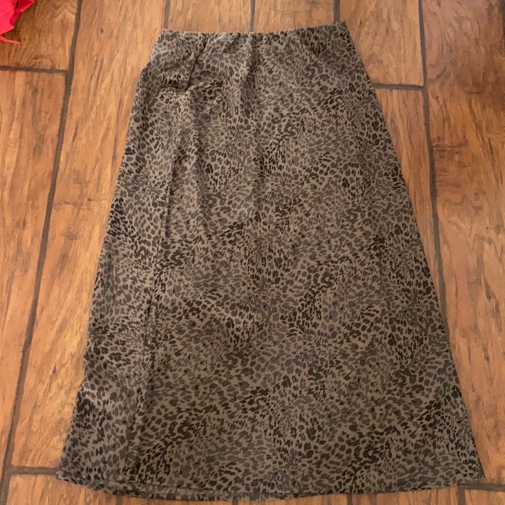 A New Day Animal Print Long Skirt XS